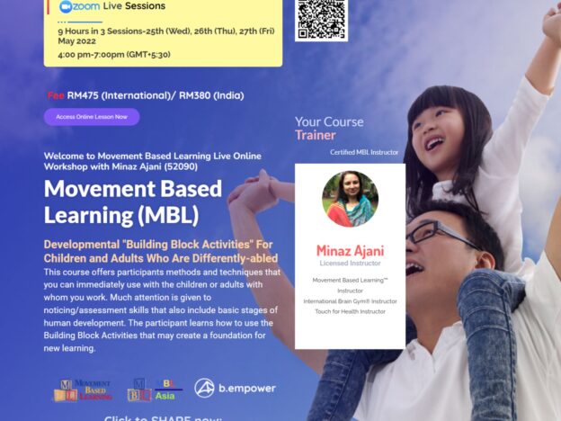 Movement Based Learning Live Online Workshop with Minaz Ajani (52090) course image