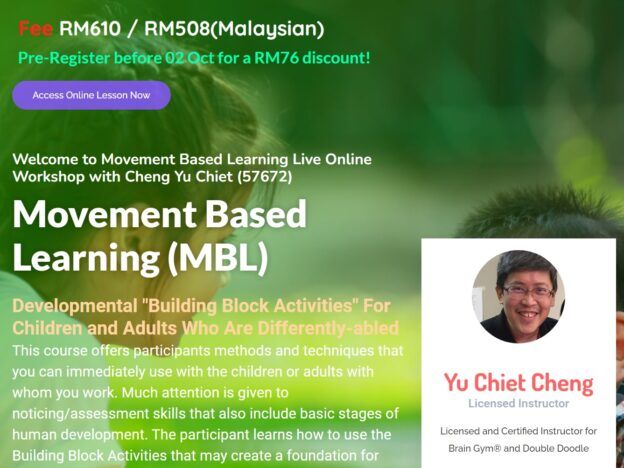 Movement Based Learning Live Online Workshop with Cheng Yu Chiet (57672) course image