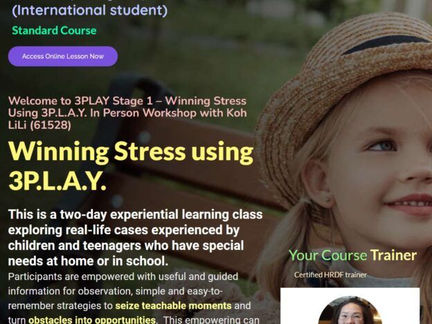 3PLAY Stage 1 – Winning Stress Using 3P.L.A.Y. In Person Workshop with Koh LiLi (61528) course image