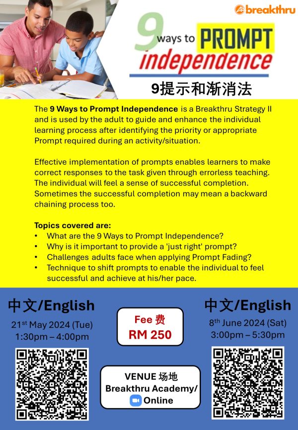 9 Ways to Prompt Independence/9提示和渐消法 Bilingual (68530)