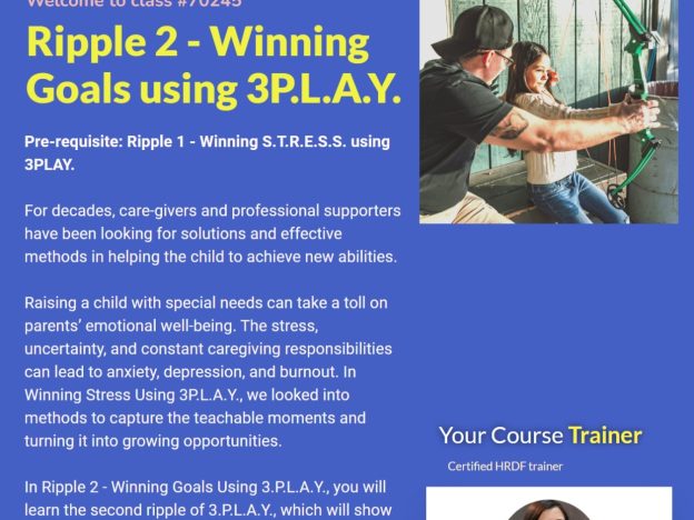 3PLAY 2nd Ripple – Winning Goals Using 3P.L.A.Y. | 3P.L.A.Y.飞跃突破法涟一 – 赢过压力 (70245) course image