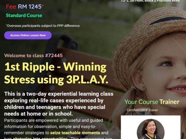 3PLAY 1st Ripple – Winning Stress Using 3P.L.A.Y. | 3P.L.A.Y.飞跃突破法涟一 – 赢过压力 (78321) course image