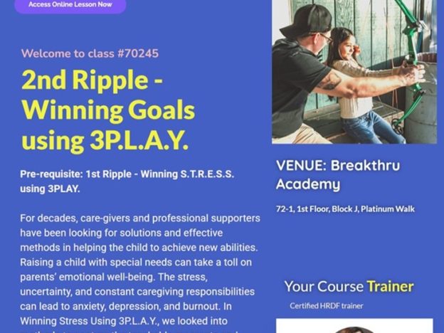 3PLAY 2nd Ripple – Winning Goals Using 3P.L.A.Y. | 3P.L.A.Y.飞跃突破法涟二 – 赢得目标 (78488) course image